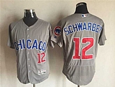 Chicago Cubs #12 Kyle Schwarber Gray 2016 Flexbase Collection Throwback Stitched Jersey,baseball caps,new era cap wholesale,wholesale hats